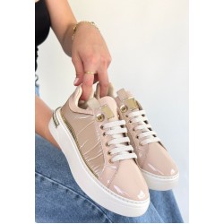 Hley Bej Rugan Paraşüt Detaylı Bağcıklı Spor Ayakkabı Hley Bej Rugan Paraşüt Detaylı Bağcıklı Spor Ayakkabı