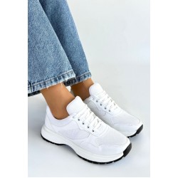 Slar Beyaz Cilt Bağcıklı Spor Ayakkabı Slar Beyaz Cilt Bağcıklı Spor Ayakkabı