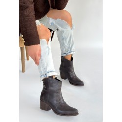 Akver Acı Kahve Cilt Topuklu Bot Akver Acı Kahve Cilt Topuklu Bot