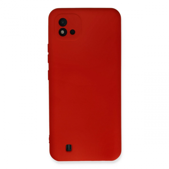 Realme C11 2021 Kılıf Nano İçi Kadife Silikon - Kırmızı
