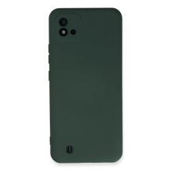 Realme C11 2021 Kılıf Nano İçi Kadife Silikon - Koyu Yeşil