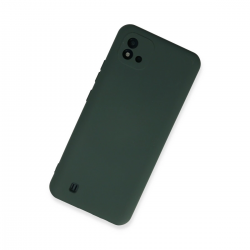 Realme C11 2021 Kılıf Nano İçi Kadife Silikon - Koyu Yeşil