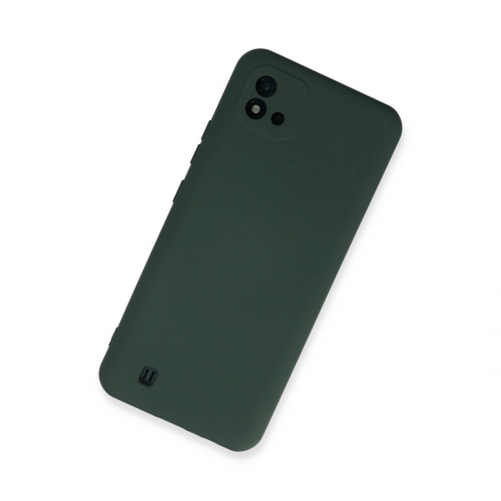 Realme C11 2021 Kılıf Nano İçi Kadife Silikon - Koyu Yeşil