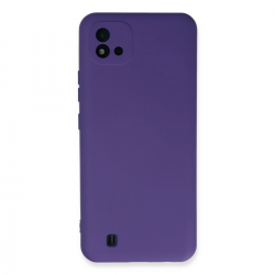 Realme C11 2021 Kılıf Nano İçi Kadife Silikon - Mor