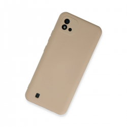 Realme C11 2021 Kılıf Nano İçi Kadife Silikon - Pudra