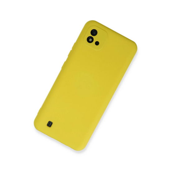 Realme C11 2021 Kılıf Nano İçi Kadife Silikon - Sarı