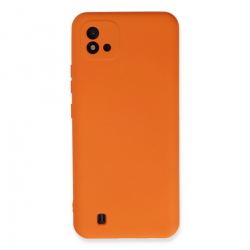 Realme C11 2021 Kılıf Nano İçi Kadife Silikon - Turuncu