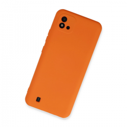 Realme C11 2021 Kılıf Nano İçi Kadife Silikon - Turuncu