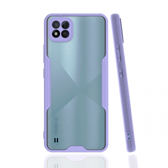 Realme C11 2021 Kılıf Platin Silikon - Lila