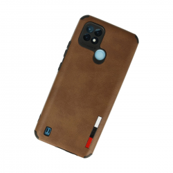 Realme C21 Kılıf Loop Deri Silikon - Kahverengi