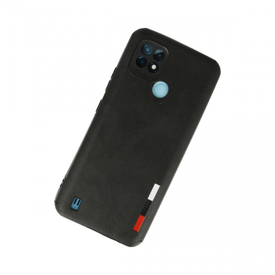 Realme C21 Kılıf Loop Deri Silikon - Siyah