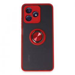 Realme C53 Kılıf Montreal Yüzüklü Silikon Kapak - Kırmızı