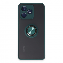 Realme C53 Kılıf Montreal Yüzüklü Silikon Kapak - Yeşil