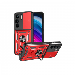 Realme C75 4g Kılıf Pars Lens Yüzüklü Silikon - Kırmızı Realme C75 4g Kılıf Pars Lens Yüzüklü Silikon - Kırmızı