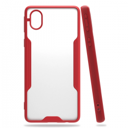 Samsung Galaxy A01 Core Kılıf Platin Silikon - Kırmızı