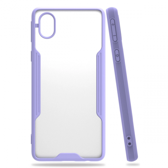 Samsung Galaxy A01 Core Kılıf Platin Silikon - Lila