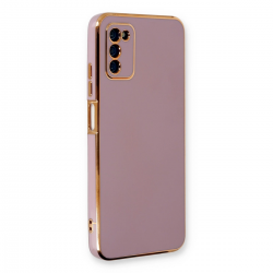 Samsung Galaxy A03s Kılıf Volet Silikon - Mor