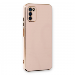 Samsung Galaxy A03s Kılıf Volet Silikon - Pembe