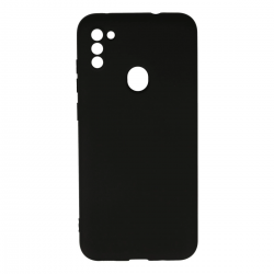 Samsung Galaxy A11 Kılıf Nano İçi Kadife Silikon - Siyah