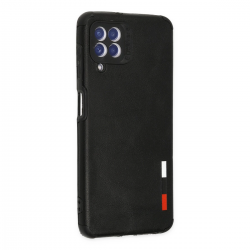 Samsung Galaxy A22 Kılıf Loop Deri Silikon - Siyah