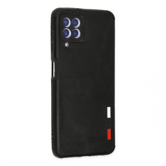 Samsung Galaxy A22 Kılıf Loop Deri Silikon - Siyah