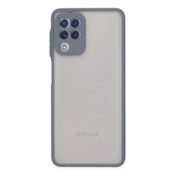 Samsung Galaxy A22 Kılıf Montreal Silikon Kapak - Gri Samsung Galaxy A22 Kılıf Montreal Silikon Kapak - Gri