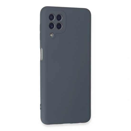 Samsung Galaxy A22 Kılıf Nano İçi Kadife Silikon - Gri