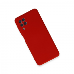 Samsung Galaxy A22 Kılıf Nano İçi Kadife Silikon - Kırmızı