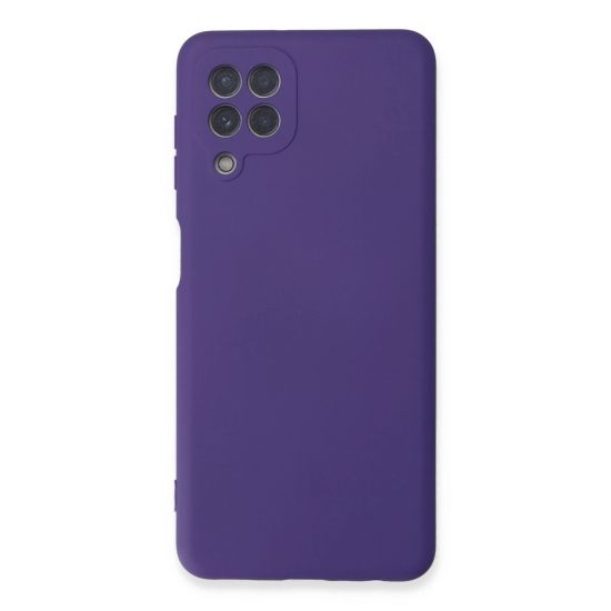 Samsung Galaxy A22 Kılıf Nano İçi Kadife Silikon - Mor