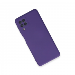 Samsung Galaxy A22 Kılıf Nano İçi Kadife Silikon - Mor Samsung Galaxy A22 Kılıf Nano İçi Kadife Silikon - Mor