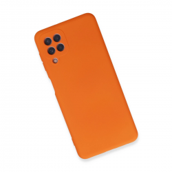 Samsung Galaxy A22 Kılıf Nano İçi Kadife Silikon - Turuncu Samsung Galaxy A22 Kılıf Nano İçi Kadife Silikon - Turuncu