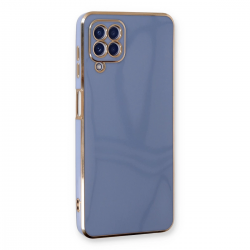 Samsung Galaxy A22 Kılıf Volet Silikon - Mavi