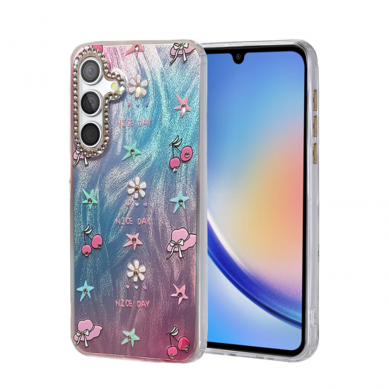 Samsung Galaxy A34 5g Kılıf Blade Aynalı Desenli Kapak - Desen 4