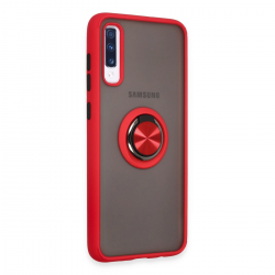 Samsung Galaxy A70 Kılıf Montreal Yüzüklü Silikon Kapak - Kırmızı Samsung Galaxy A70 Kılıf Montreal Yüzüklü Silikon Kapak - Kırmızı