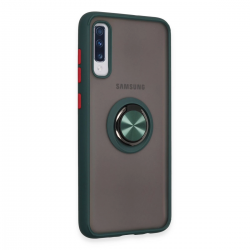 Samsung Galaxy A70 Kılıf Montreal Yüzüklü Silikon Kapak - Yeşil Samsung Galaxy A70 Kılıf Montreal Yüzüklü Silikon Kapak - Yeşil