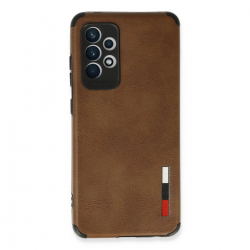 Samsung Galaxy A72 Kılıf Loop Deri Silikon - Kahverengi Samsung Galaxy A72 Kılıf Loop Deri Silikon - Kahverengi