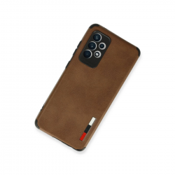 Samsung Galaxy A72 Kılıf Loop Deri Silikon - Kahverengi Samsung Galaxy A72 Kılıf Loop Deri Silikon - Kahverengi