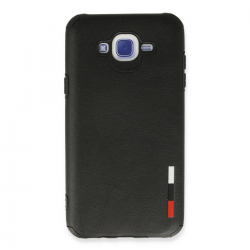 Samsung Galaxy J7 Kılıf Loop Deri Silikon - Siyah