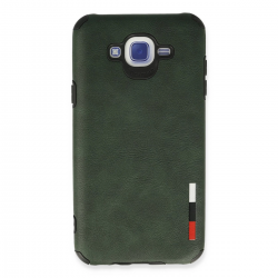 Samsung Galaxy J7 Kılıf Loop Deri Silikon - Yeşil