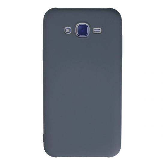 Samsung Galaxy J7 Kılıf Nano İçi Kadife Silikon - Gri