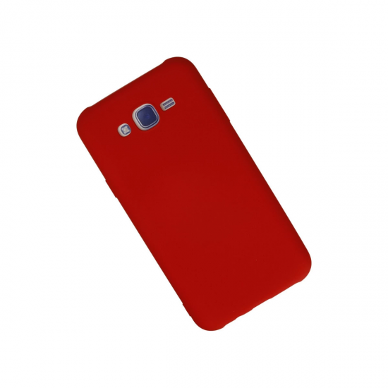 Samsung Galaxy J7 Kılıf Nano İçi Kadife Silikon - Kırmızı