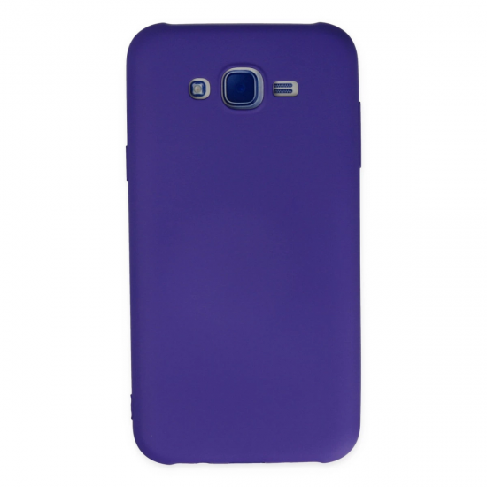 Samsung Galaxy J7 Kılıf Nano İçi Kadife Silikon - Mor
