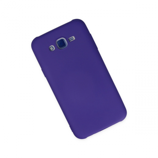 Samsung Galaxy J7 Kılıf Nano İçi Kadife Silikon - Mor