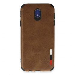 Samsung Galaxy J7 Pro / J730 Kılıf Loop Deri Silikon - Kahverengi Samsung Galaxy J7 Pro / J730 Kılıf Loop Deri Silikon - Kahverengi