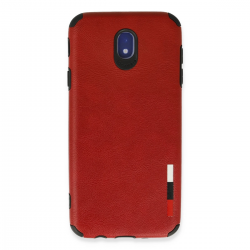 Samsung Galaxy J7 Pro / J730 Kılıf Loop Deri Silikon - Kırmızı Samsung Galaxy J7 Pro / J730 Kılıf Loop Deri Silikon - Kırmızı
