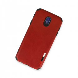 Samsung Galaxy J7 Pro / J730 Kılıf Loop Deri Silikon - Kırmızı Samsung Galaxy J7 Pro / J730 Kılıf Loop Deri Silikon - Kırmızı