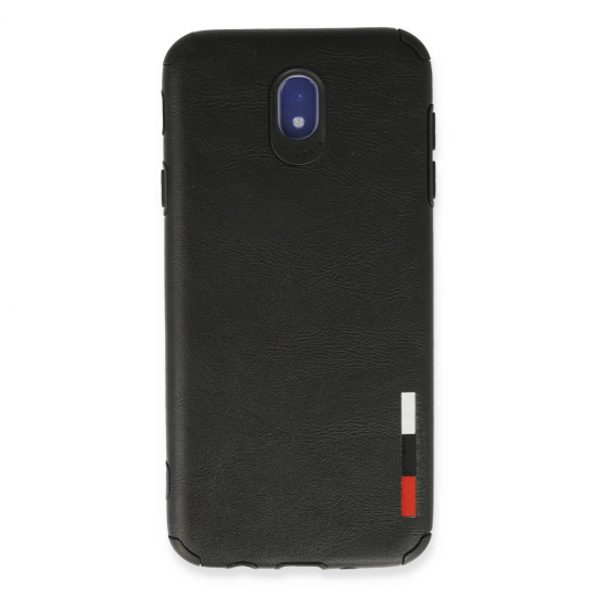 Samsung Galaxy J7 Pro / J730 Kılıf Loop Deri Silikon - Siyah