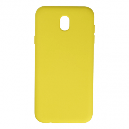 Samsung Galaxy J7 Pro / J730 Kılıf Nano İçi Kadife Silikon - Sarı