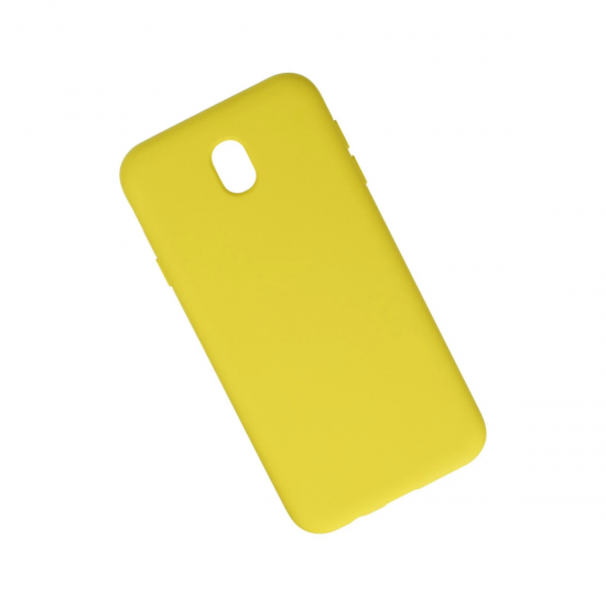 Samsung Galaxy J7 Pro / J730 Kılıf Nano İçi Kadife Silikon - Sarı