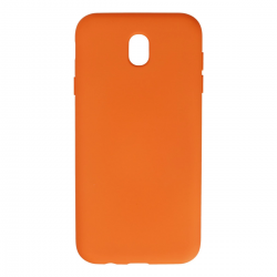 Samsung Galaxy J7 Pro / J730 Kılıf Nano İçi Kadife Silikon - Turuncu Samsung Galaxy J7 Pro / J730 Kılıf Nano İçi Kadife Silikon - Turuncu